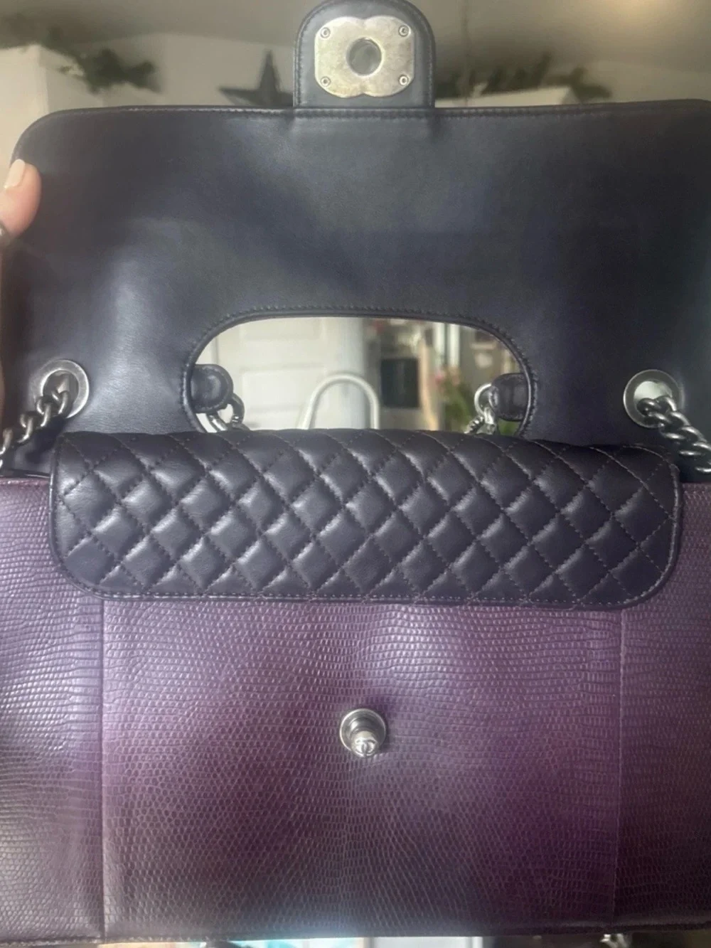Rare Piece of CHANEL Craftsmanship — Prune Lizard Perfect Edge Flap